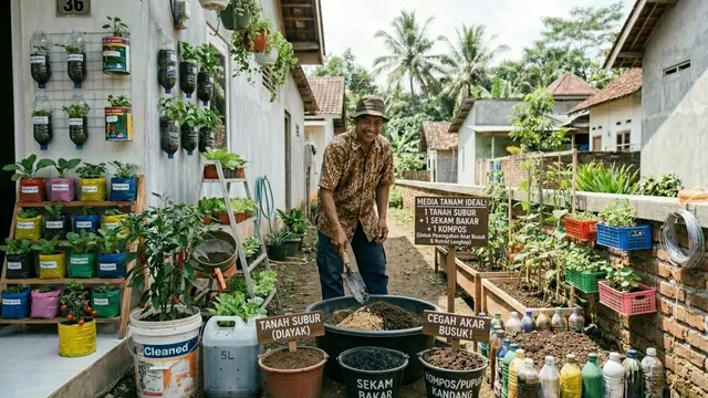 Cara Membuat Lorong Sayur Hijau di Samping Rumah Subsidi