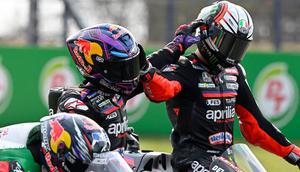 Duo Aprilia: Jorge Martin dan Marco Bezzecchi diyakini bakal bersaing jadi juara dunia MotoGP 2026. (X/Aprilia)