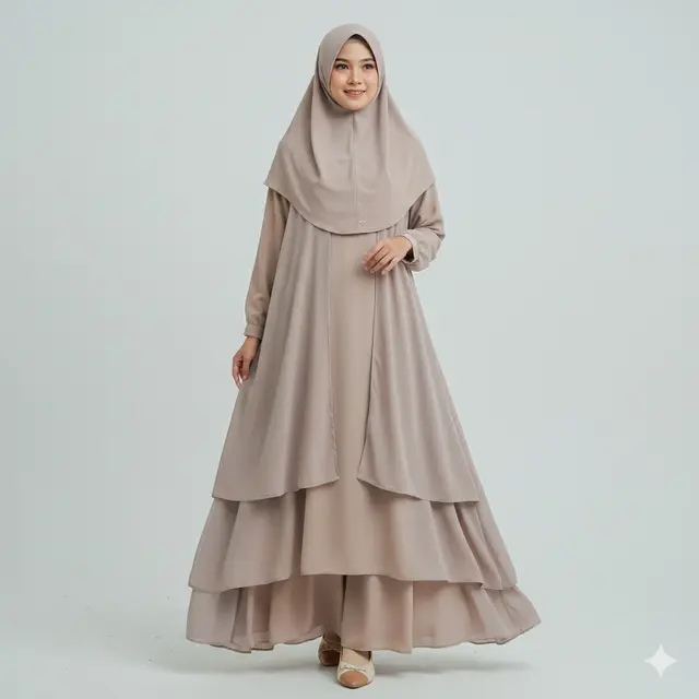 Model Gamis Syari Outdoor Activity Friendly. Gemini