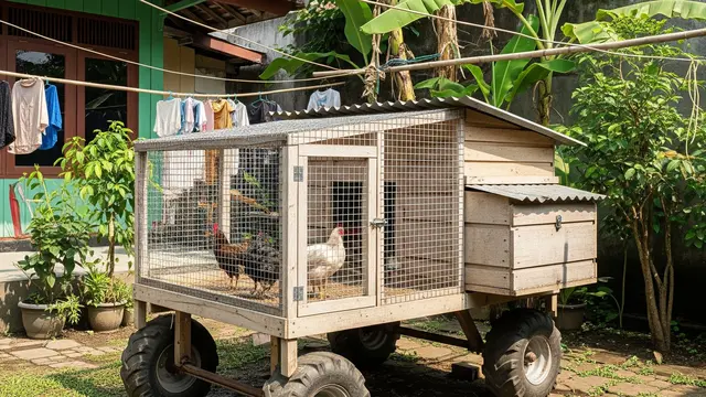 9 Ide Kandang Ayam Portable Roda Dorong Anti Becek, Solusi Peternak Modern
