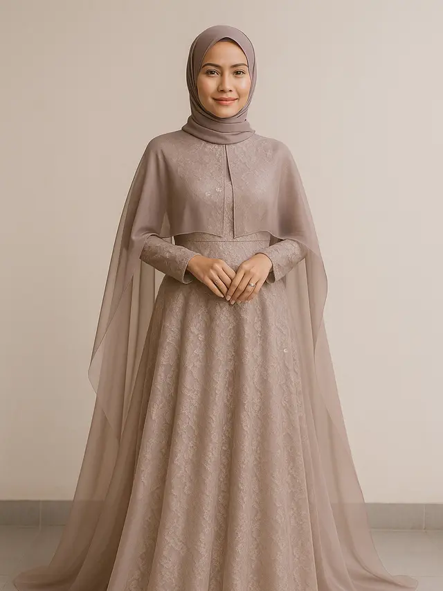 Gamis Brokat Paling Favorit di Tahun 2025 (Foto: ChatGPT)