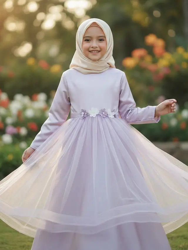 Model Dress Anak Bahan Satin (Foto: Gemini AI)