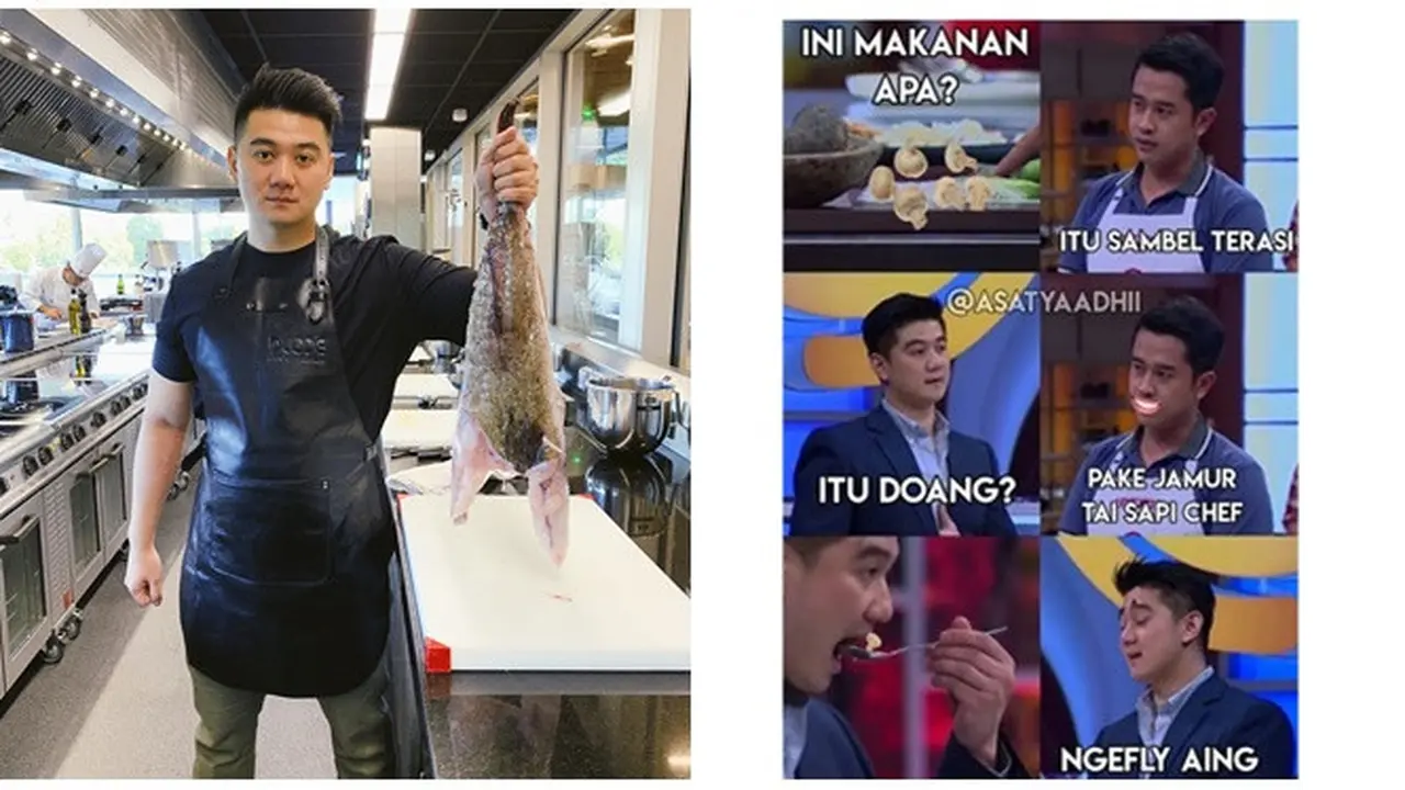 Meme Lucu Chef Arnold saat Menilai Masakan peserta MasterChef ini Bikin Ketawa
