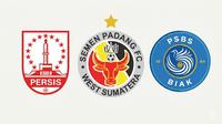 Persis Solo, Semen Padang, dan PSBS Biak di BRI Super League 2025/2026. (Bola.com/Gemini/Hery Kurniawan)