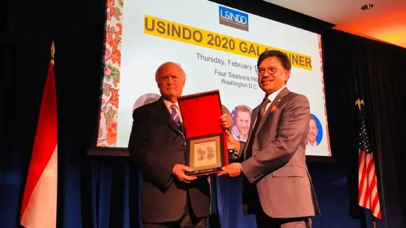 Menkominfo Johnny G. Plate di Gala Dinner US-Indonesia Society (USINDO) di Washington DC, Amerika Serikat