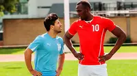 [VIDEO] Usain Bolt Tantang Sergio Aguero