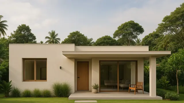 Model Rumah Asri Minimalis Dengan Gaya Arsitektur Milenial dan Gen Z/Ilustrasi gambar oleh AI