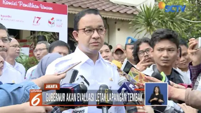 Gubernur DKI Jakarta Anies Baswedan akan mengevaluasi keberadaan Lapangan Tembak Senayan usai kejadian peluru nyasar ke Gedung DPR.