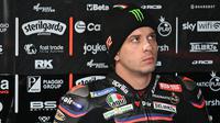 Marco Bezzecchi dari Aprilia pada latihan bebas MotoGP Australia 2025. (Paul CROCK / AFP)