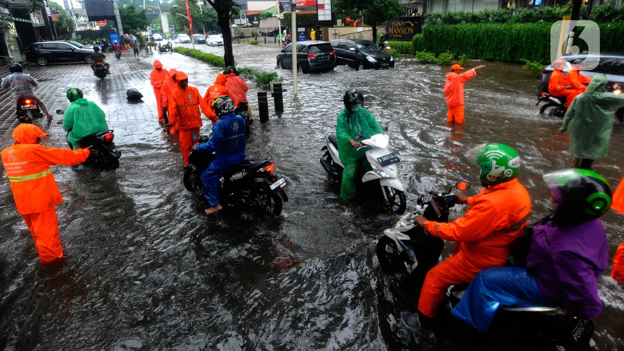 Hujan Deras, Jalan Kemang Raya Tergenang Banjir