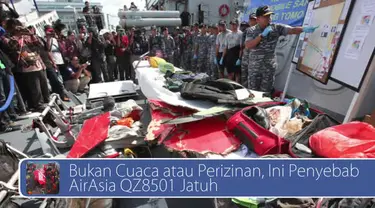 Komite Nasional Keselamatan Transportasi (KNKT) merilis hasil investigasi kecelakaan pesawat AirAsia QZ8501 dan Berikut daftar kosmetik yang telah dilarang untuk digunakan oleh BPOM. Saksikan di sini 