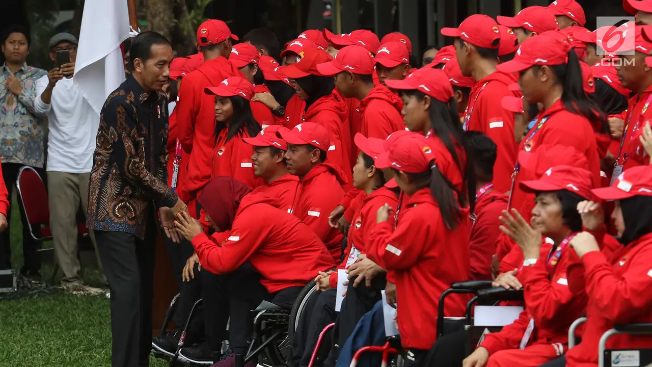 Jokowi Lepas Atlet Asian Para Games 2018 di Istana