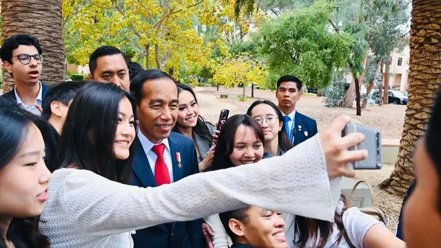 Presiden Joko Widodo atau Jokowi memberi Kuliah Umum di Stanford University, San Fransisco, Amerika Serikat. (Foto: Laily Rachev - Biro Pers Sekretariat Presiden).