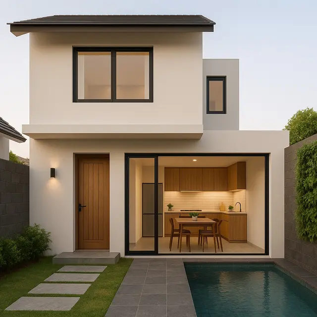 Ide Rumah Mungil dengan Kolam Renang/ChatGPT