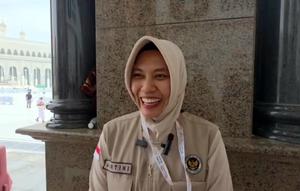 Petugas Linjam Seksus Masjidil Haram Daker Makkah, Murtini, ditemui di sekitar Baitullah, Sabtu 9 Mei 2026. (Liputan6.com/Asnida Riani/Media Center Haji 2026)