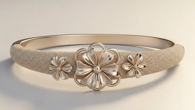 Bangle Pasir Bling Motif Bunga Elegan