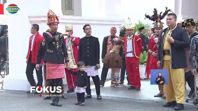 Suasana meriah dan khidmat tergambar saat pelaksanaan peringatan HUT ke-73 RI di Istana Negara. Seperti apa/