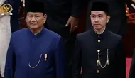 Pelantikan Presiden Prabowo Subianto dan Wapres Gibran Rakabuming Raka, Minggu (20/10/2024). (tangkapan layar Youtube MPR RI)