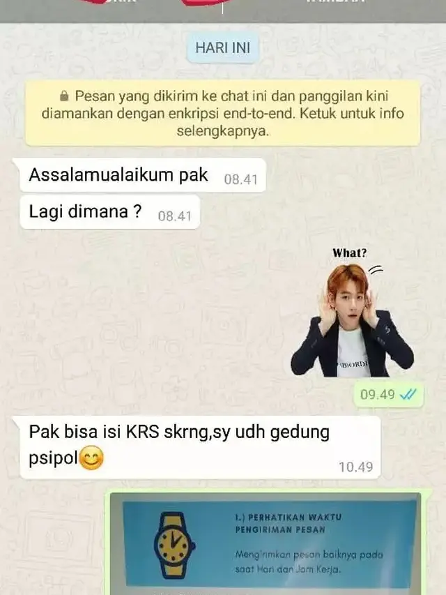 6 Chat Dosen Iseng Balas Pesan Mahasiswa Pakai Stiker Ini Kocak