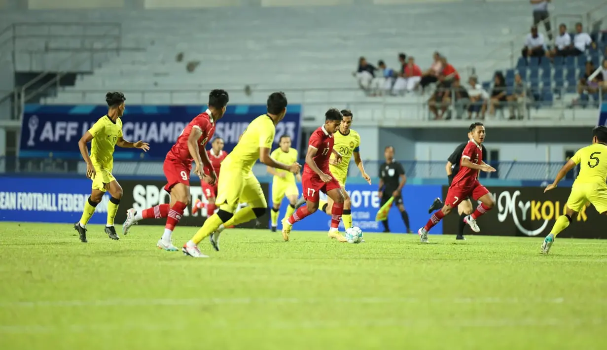 Hasil ini membuat Indonesia terpuruk di dasar klasemen Grup B Piala AFF U-23 2023. Malaysia yang berkuasa. (FOTO: Dok. PSSI)