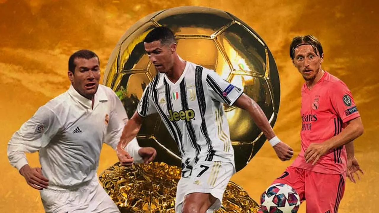 Ilustrasi - Zinedine Zidane, Cristiano Ronaldo, Luka Modric