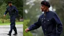 Penyerang Timnas Prancis, Bradley Barcola saat tiba untuk persiapan pertandingan kualifikasi UEFA Nations League di Clairefontaine-en-Yvelines pada 7 Oktober 2024. (AFP/Franck Fife)