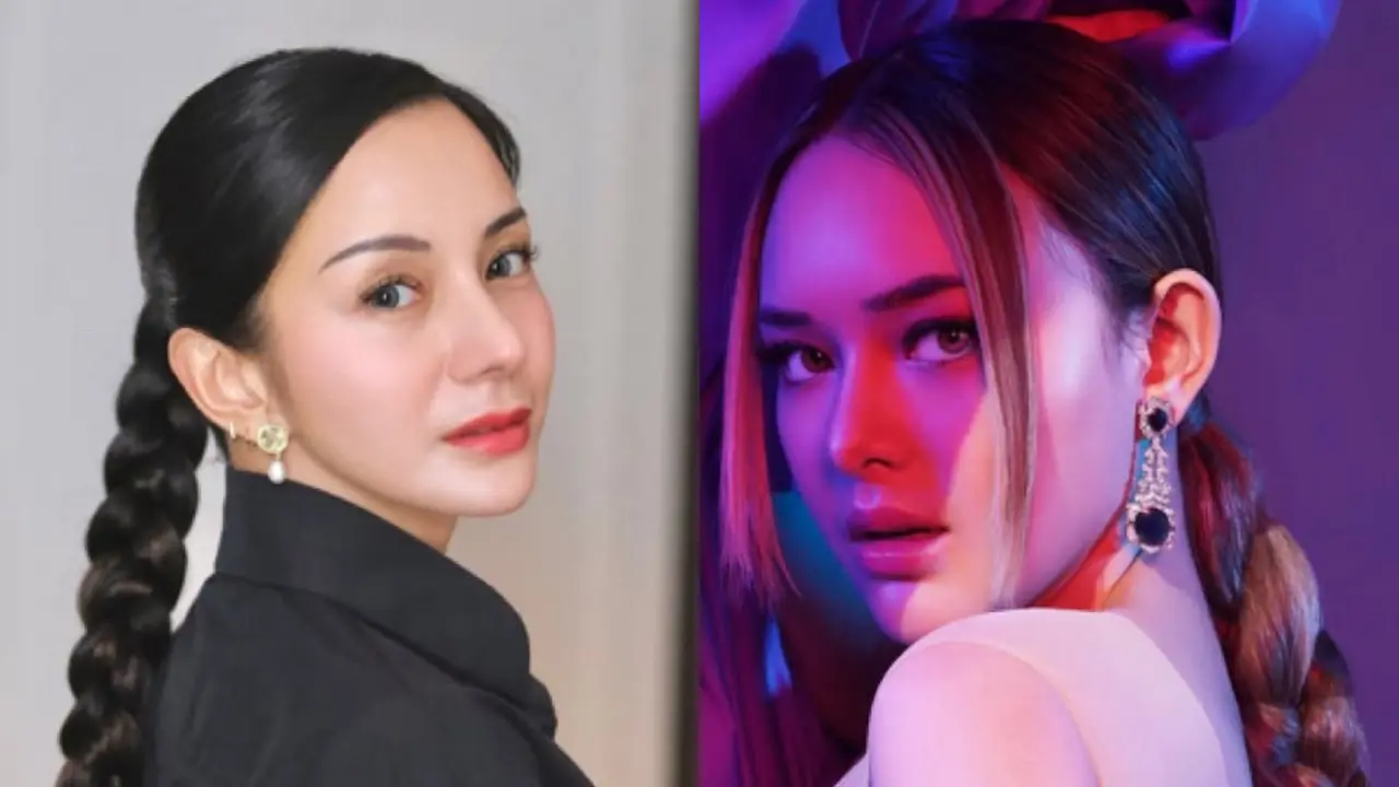 Kirana Larasati dan Amanda Manopo dengan Gaya Rambut Kepang