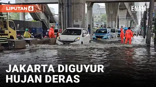 VIDEO: Diguyur Hujan Deras, Ruas Jalan Ciledug Raya Terendam Banjir