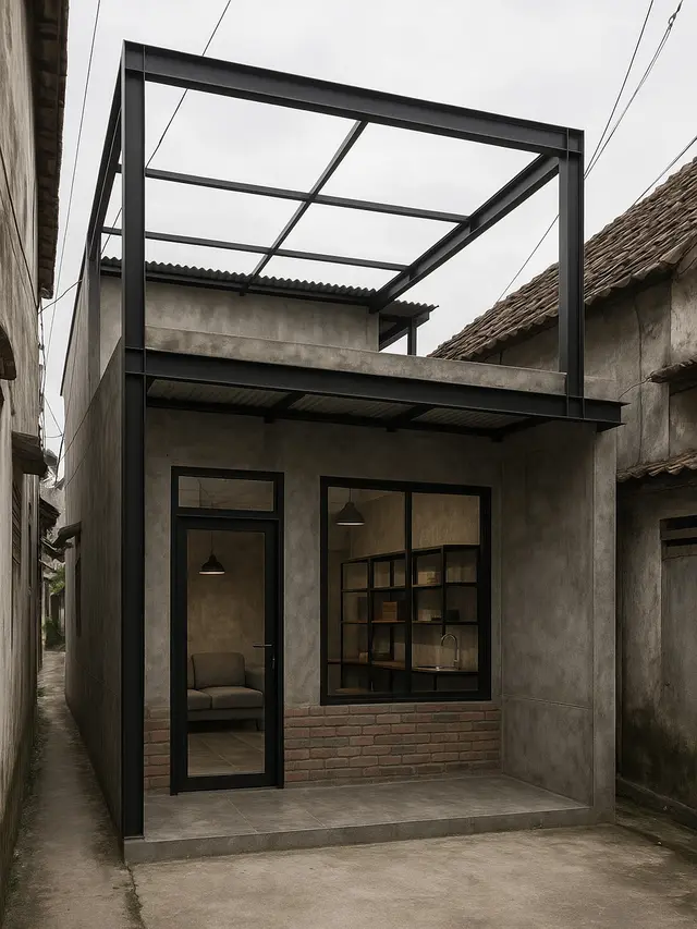 Rumah Sederhana Ukuran 6x9 di Gang Sempit (Foto: ChatGPT)