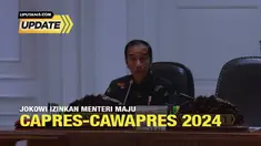 Presiden Joko Widodo atau Jokowi memberikan lampu hijau alias mengizinkan sejumlah menteri di Kabinet Indonesia Maju untuk maju sebagai calon presiden dan calon wakil presiden (capres-cawapres) pada Pilpres 2024. Jokowi pun memastikan tidak ada atura...