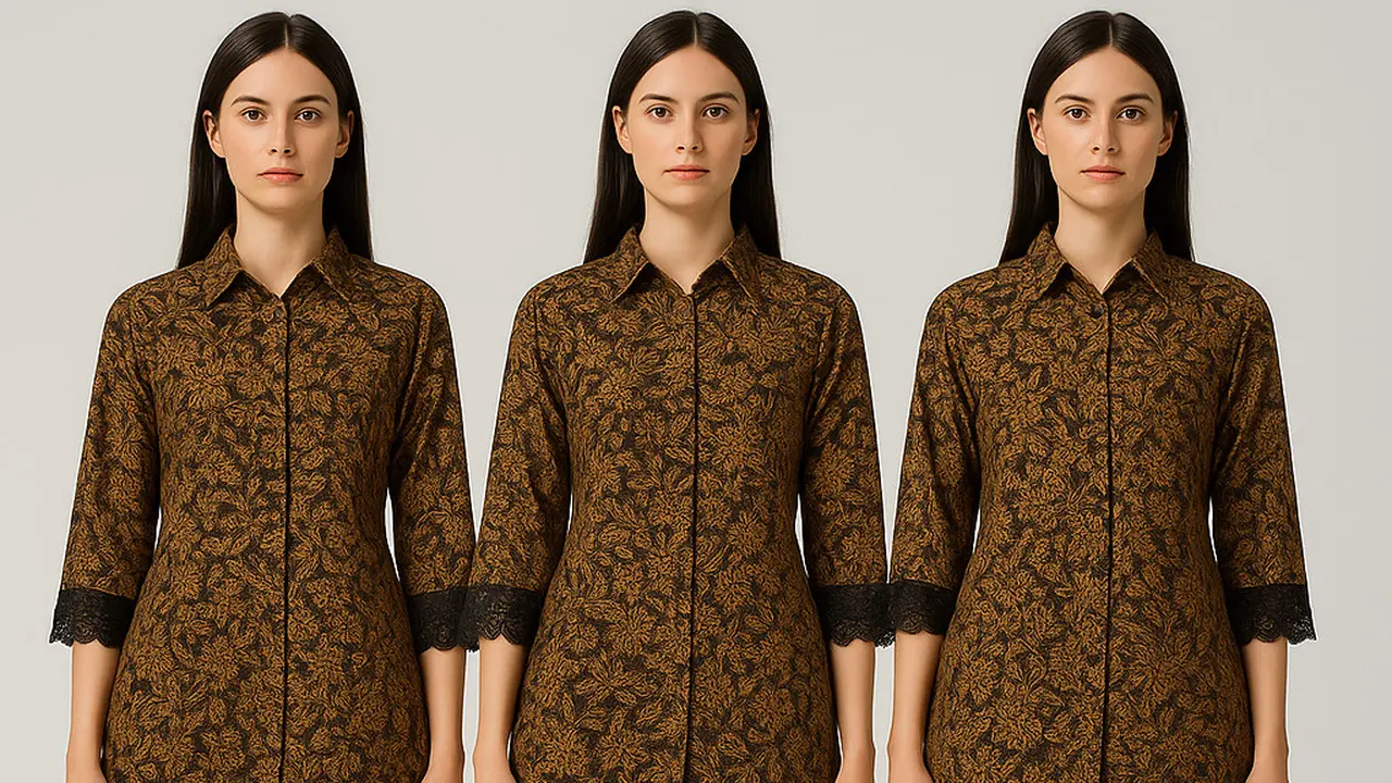 rekomendasi padu padan bawahan untuk tunik batik belah panjang