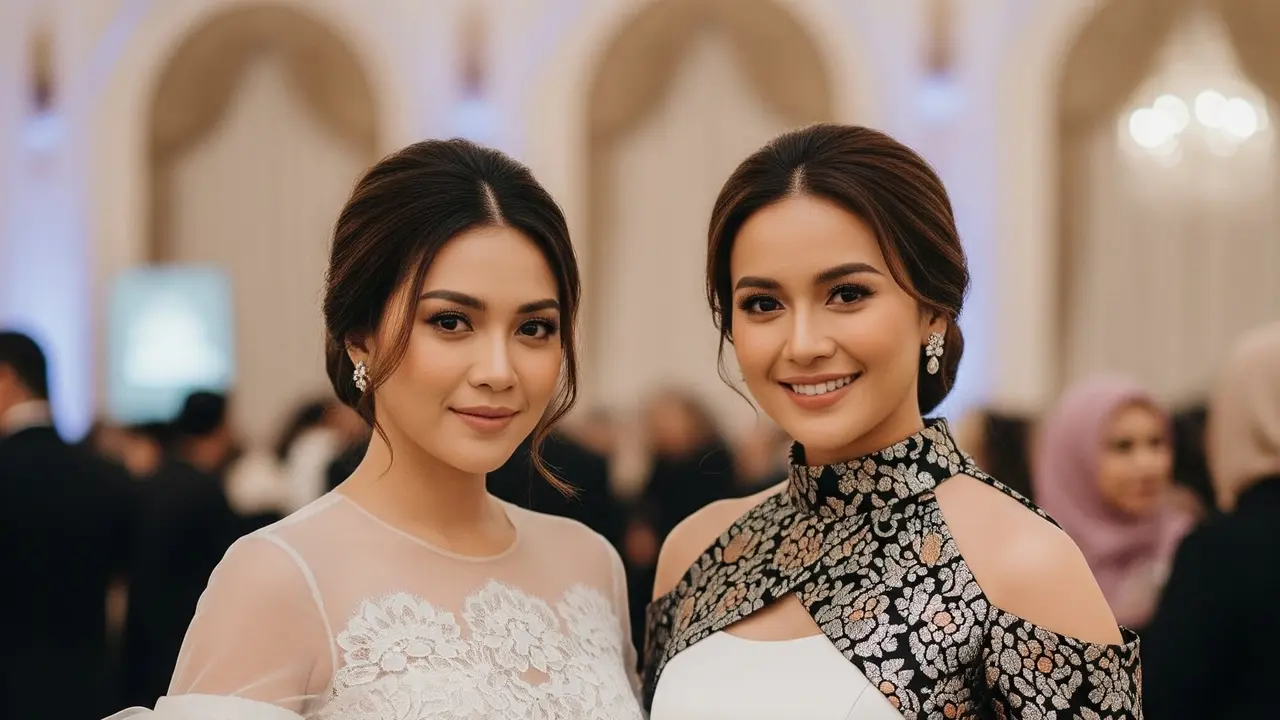 Model Busana Brokat Prancis Kombinasi Satin Elegan untuk Acara Spesial