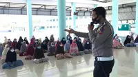 Sosialisasi larangan mudik oleh Unit Dikyasa Satlantas Polres Aceh Utara (Liputan6.com/Ist)