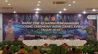 Kapolri Tito dan Panglima TNI Hadi Gelar Rapat Penutupan Asian Games 2018 (Liputan6.com/Nanda Perdana)