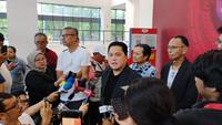 Ketua Umum PSSI, Erick Thohir berbicara banyak mengenai perkembangan terkini Timnas Indonesia. (Liputan6.com/Dimas Ramadhan)
