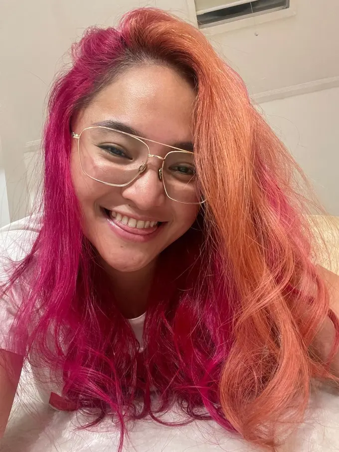 Marshanda tampil dengan rambut baru yang lebih cerah