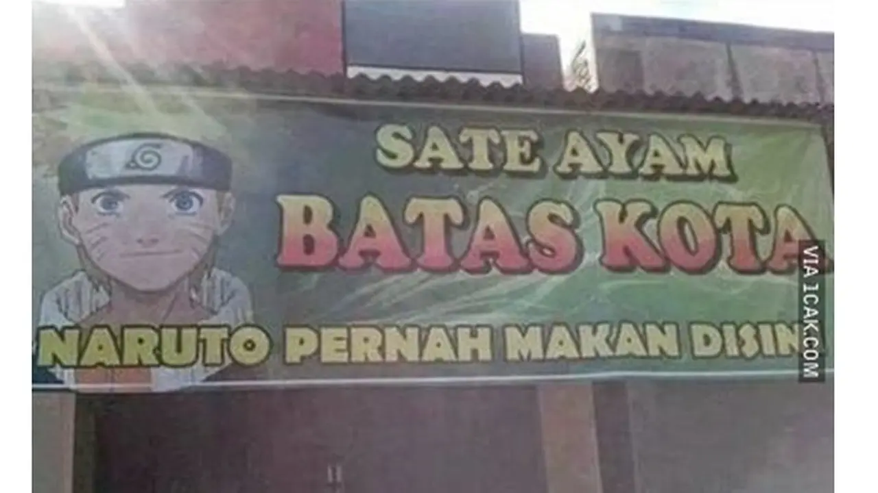 6 Potret Warung yang Mengaku Pernah Dikunjungi Naruto Ini Bikin Ngakak