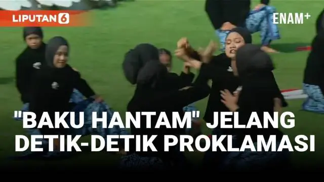 VIDEO: Aksi 100 Pesilat Putri Jelang Detik-Detik Proklamasi
