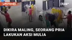 Rekaman CCTV menunjukkan seorang pria memanjat tembok rumah tetangganya