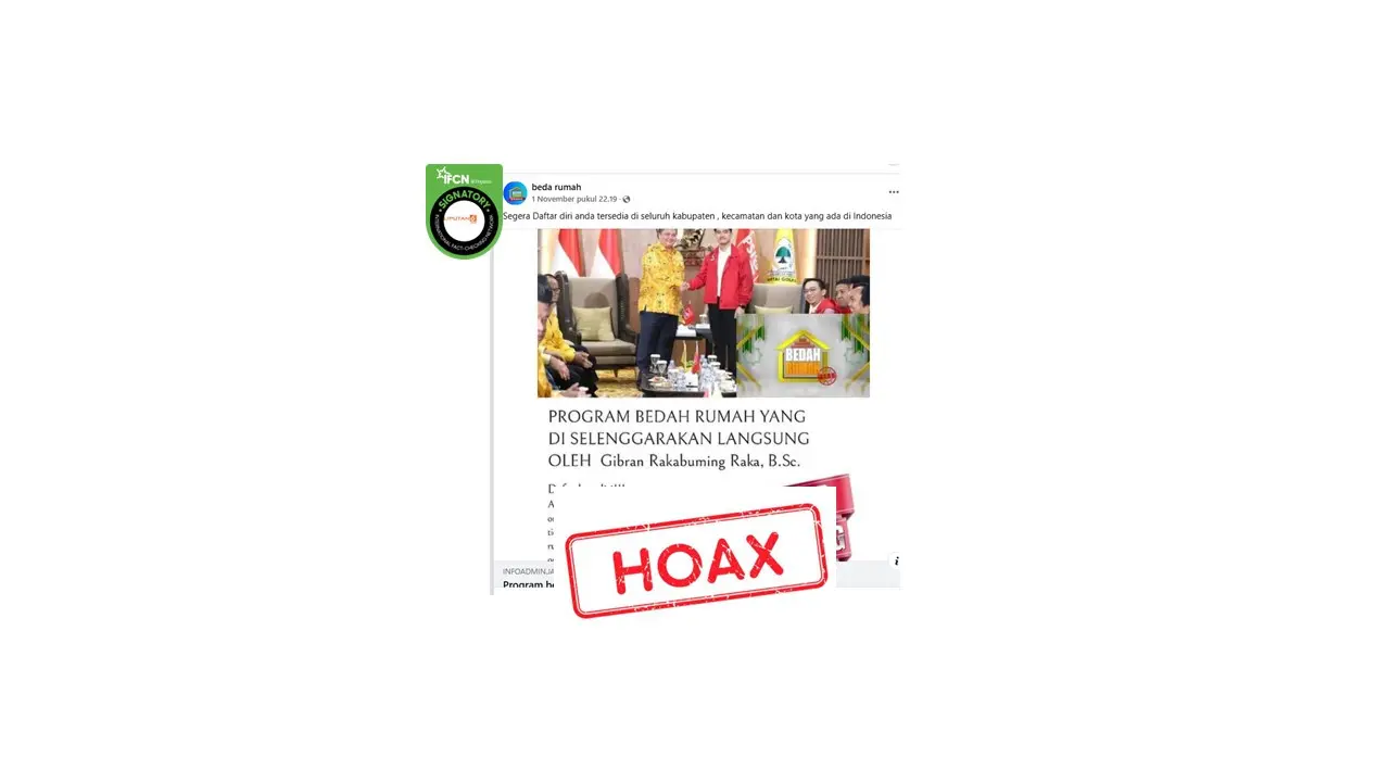 Cek fakta bedah rumah
