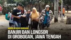 Tanggul Sungai Tuntang jebol menyebabkan banjir melanda puluhan desa di Kabupaten Grobogan, Jawa Tengah. Banjir Grobogan tak hanya merendam rumah warga, tetapi juga menggenangi akses jalan hingga jalur rel kereta api Semarang-Surabaya.