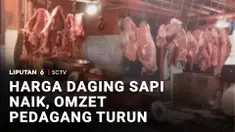 Sudah sebulan terakhir harga daging sapi di sejumlah pasar tradisional terus merangkak naik. Kenaikan harga membuat omzet pedagang turun hingga 70 persen.