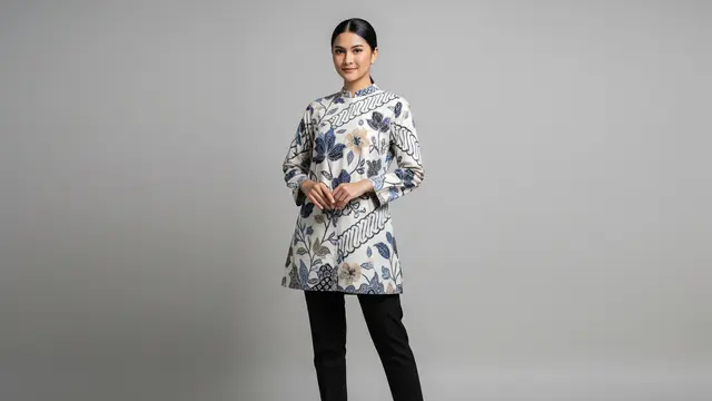Tunik Batik Minimalist Straight-Cut