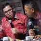 Anggota Komisi III DPR Fraksi PDI-Perjuangan, Arteria Dahlan (kiri) saat diskusi bertema KPK adalah Kunci yang digelar di Jakarta, Sabtu (7/9/2019). Diskusi membahas polemik revisi UU KPK dan dampaknya. (Liputan6.com/Helmi Fithriansyah)