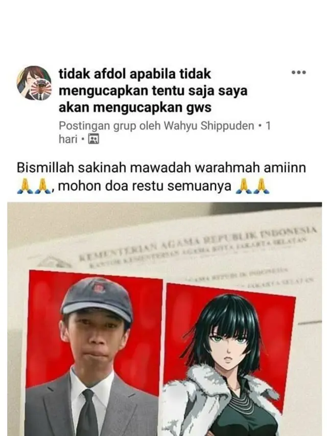 Status Facebook 6 Wibu Akut Berimajinasi Punya Istri Anime Ini Nyeleneh, Kocak