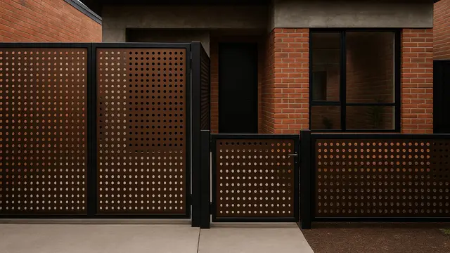 Rumah Minimalis dengan Pagar Roster 2025 (Foto: ChatGPT)