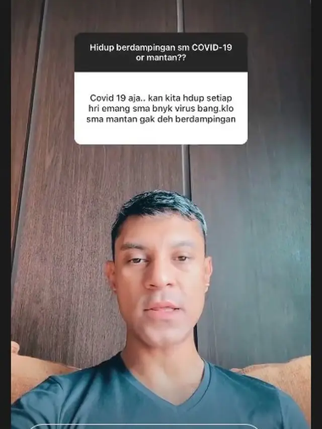Didi Riyadi mengajak pengikutnya membahas soal hidup berdampingan dengan Covid-19 atau mantan (Instagram Stories)