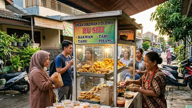 Gorengan dan Es Teh Kekinian