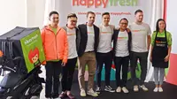 Konferensi pers rebranding Happy Fresh di kawasan Cilandak, Jakarta Selatan, 3 Juli 2019. (Liputan6.com/Asnida Riani)