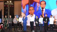 Presiden Jokowi menghadiri syukuran panitia nasional pelaksana KTT G20 Bali. Jokowi mengapresiasi peran semua pihak yang mendukung gelaran KTT G20 2022 hingga berjalan lancar, aman, dan sukses. (Foto: Sekretariat Presiden)